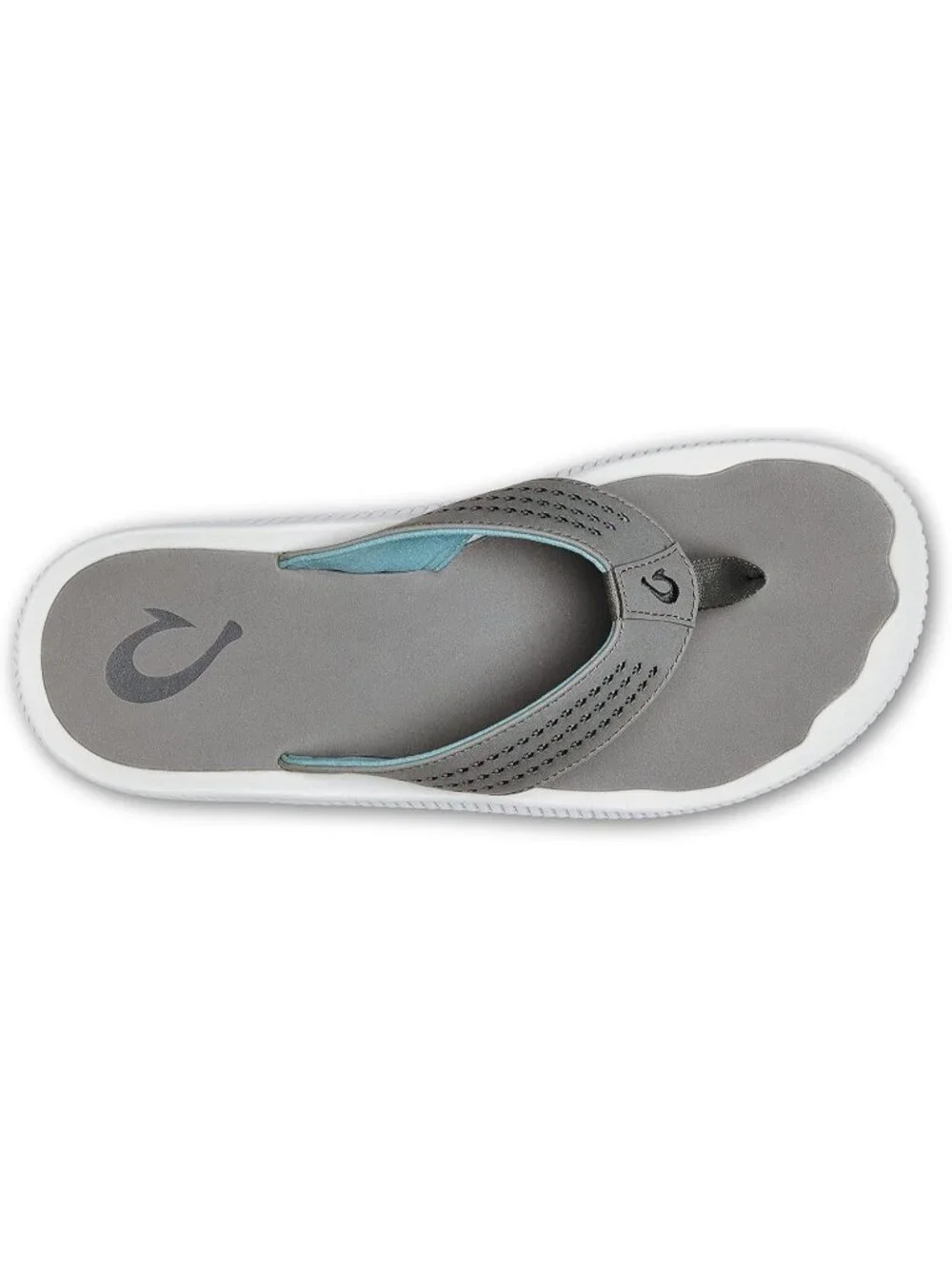 Mens Stone Grey Resistant Flip Flops Arch Support Comfort Fit Beach Sandal Shoes